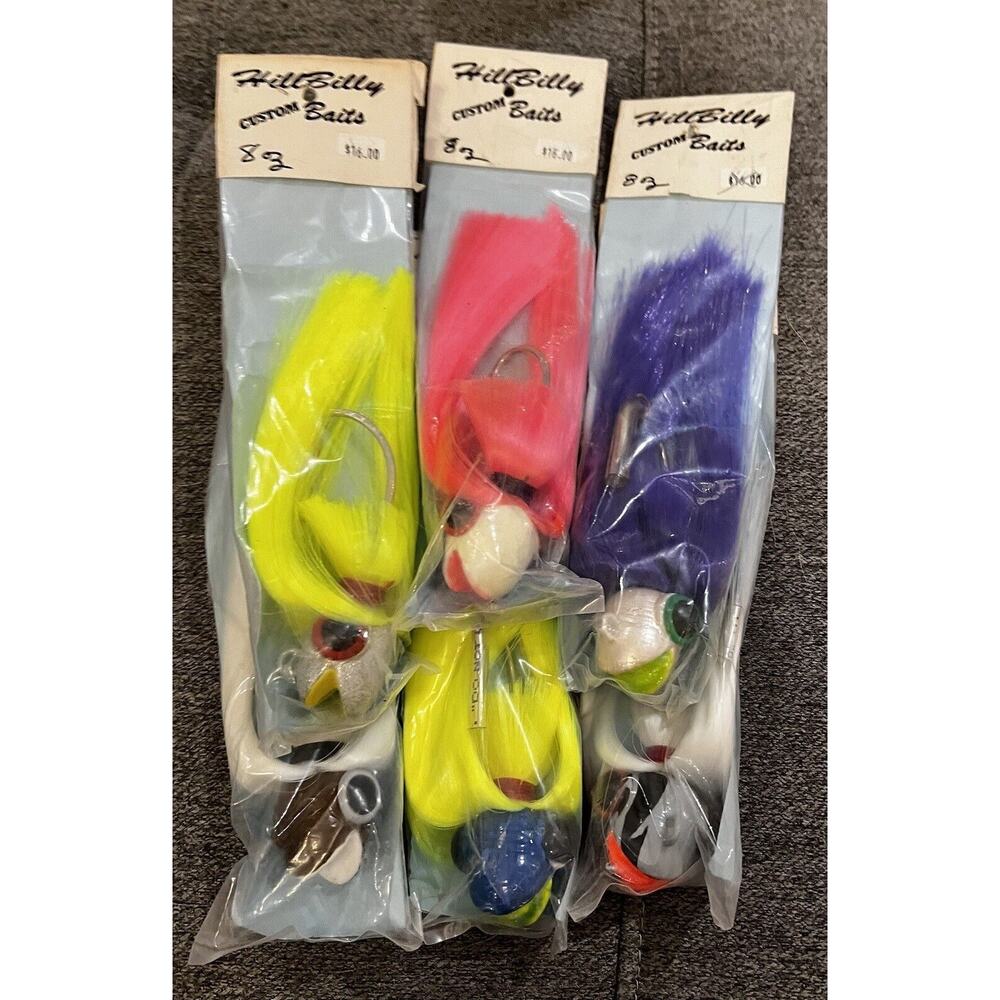 6 pack Striped Bass Parachute Heads -8 oz - Picture 2 of 8